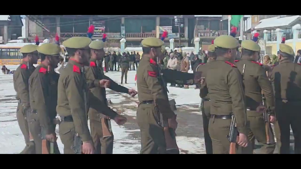 Full dress rehearsal of Republic day in Drass despite bone chilling cold condition 