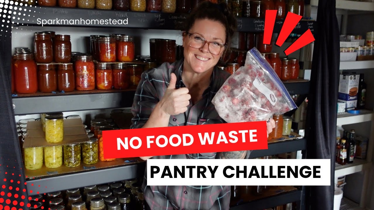 ZERO FOOD WASTE in the Pantry Challenge | Canning Strawberry Lemonade