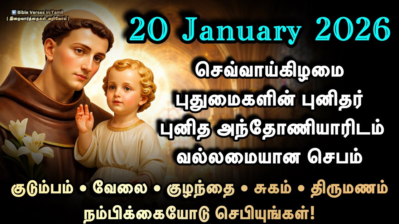 20 January | புதுமைகளின் புனிதர் | புனித அந்தோணியாரிடம் செபம்| குடும்பம் • வேலை • குழந்தை • திருமணம்