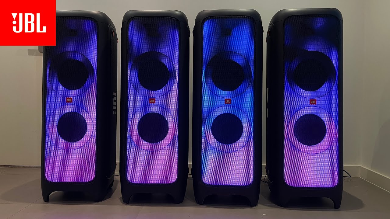 4x Jbl Partybox 1000 Bass test!