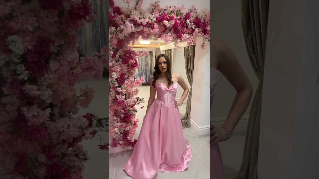 Pink Corset A-Line Prom Dress | Luxury Prom Boutique in Balsall Common near Coventry, West Midlands.