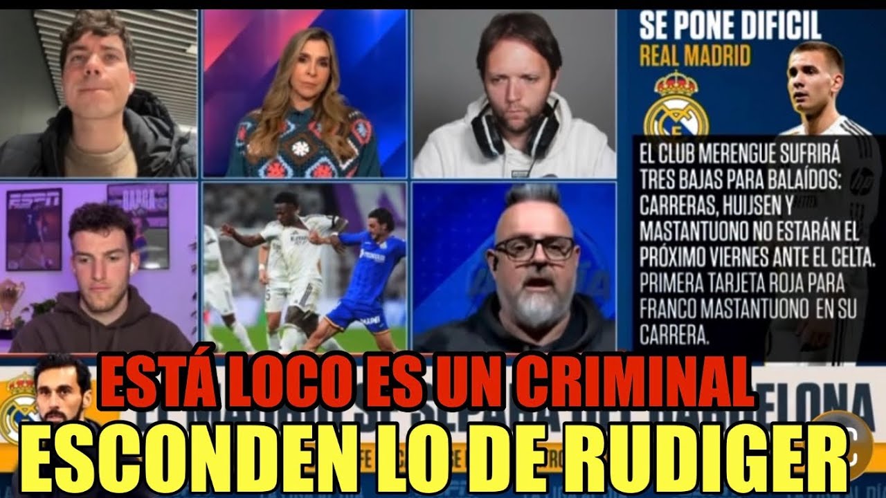 MOISÉS LLORENS DESTROZA A ESPN Y RUDIGER! ESTÁ LOCO ES UN CRIMINA.. ESPN CALLADITO 