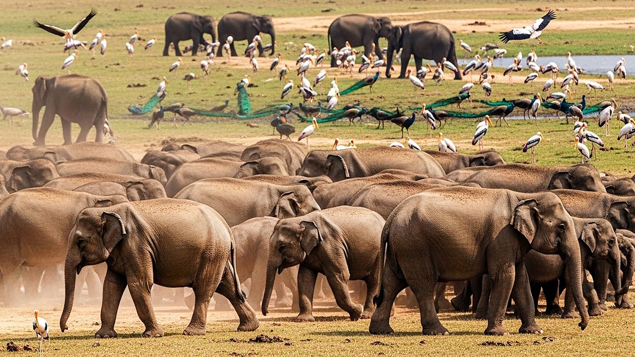 Silent Walk in Sri Lanka’s Dry Zone – Asian Elephants, Peacocks & Painted Storks