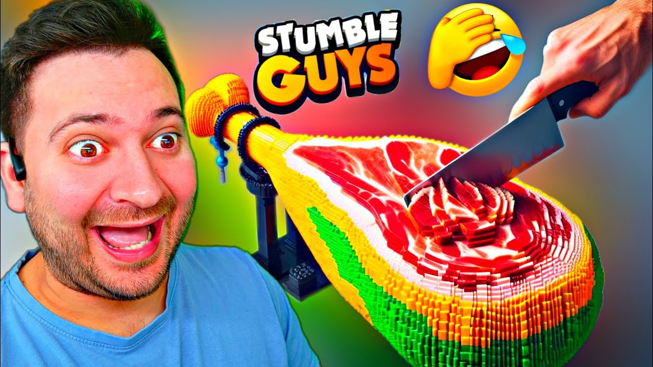 😂 Jajajaja SAMU CORTANDO JAMÓN en STUMBLE GUYS, NUEVO MAPA !!