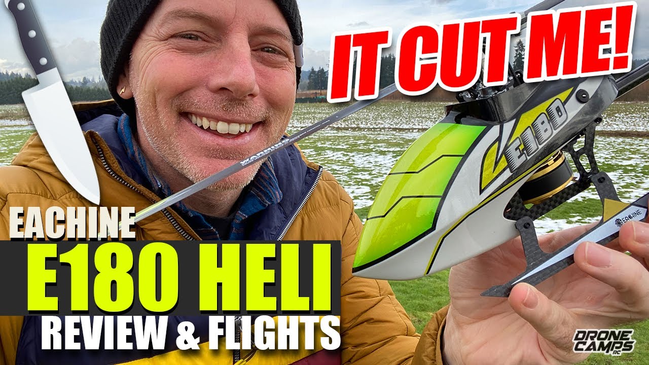 I HAVE NO BUSINESS FLYING THIS!!! - Eachine E180 RC Helicopter - FULL REVIEW & FLIGHTS 🏆