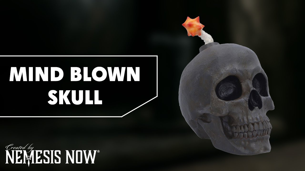 Mind Blown Skull Figurine | Gothic Resin Collectible by Nemesis Now.