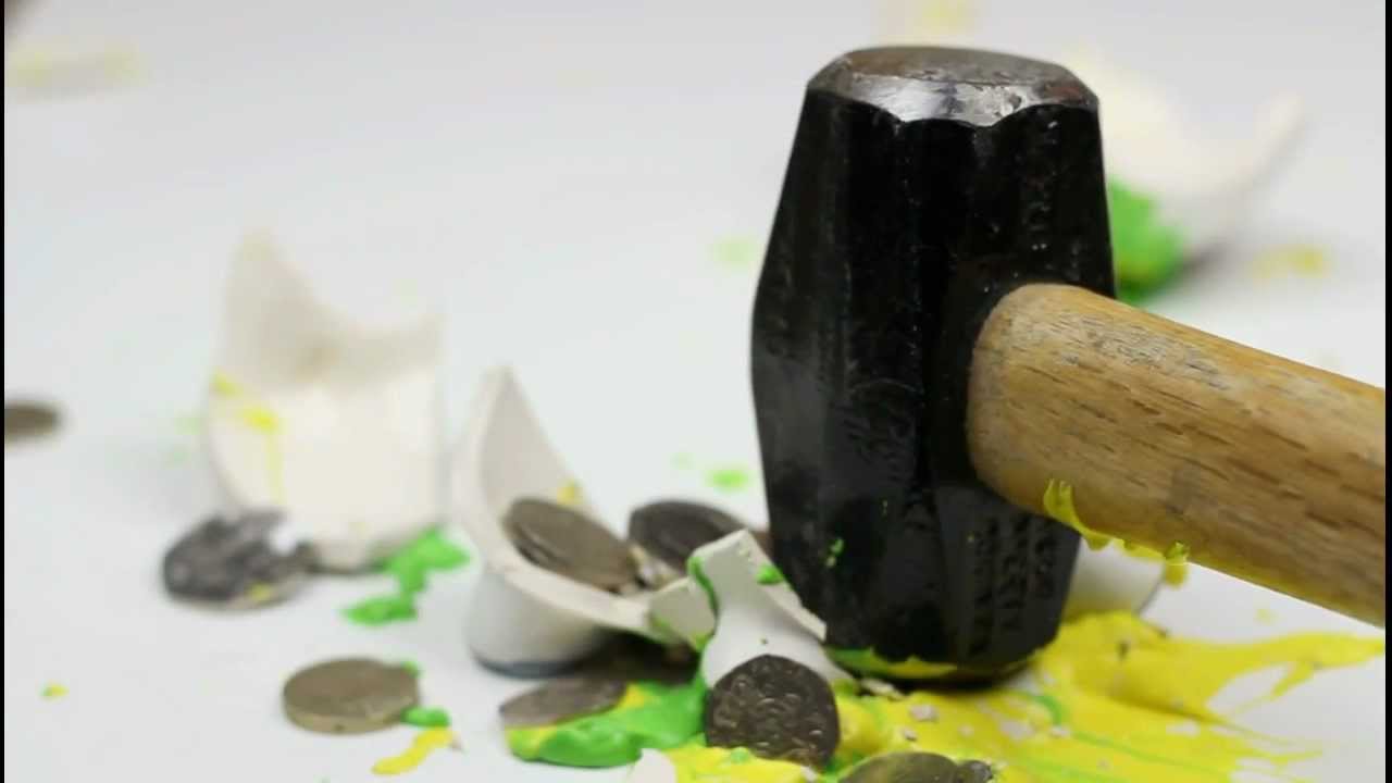 Smashing a Piggy Bank with a Sledge Hammer