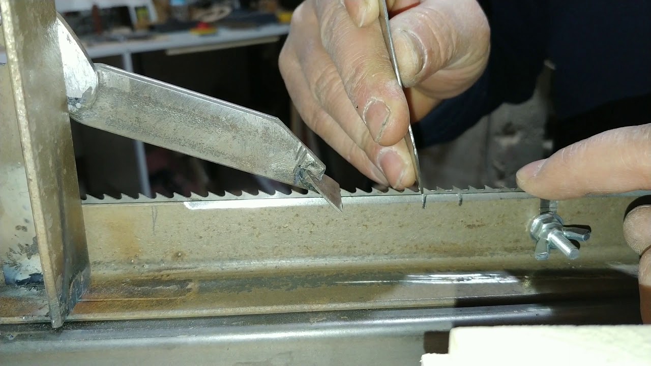 Band Saw Blade Cross , Şerit Testere Bıçağına Çapraz Vermek ( Çap ) #Hais #şerit #wooden #woodworkin
