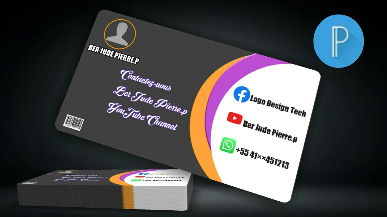 PicelLab Design| voici comment créer un carte business sur Android facile.