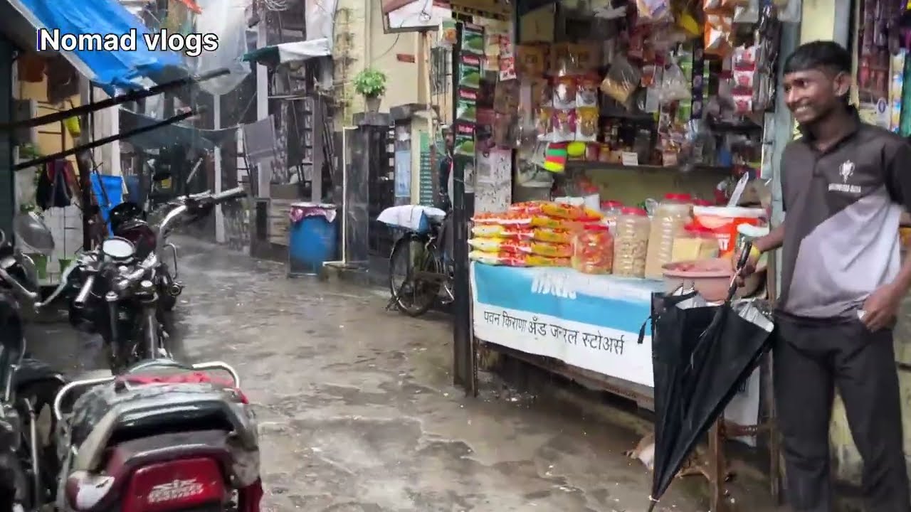 Mumbai Slums Walking In Rain ll Mumbai Walking Tour 