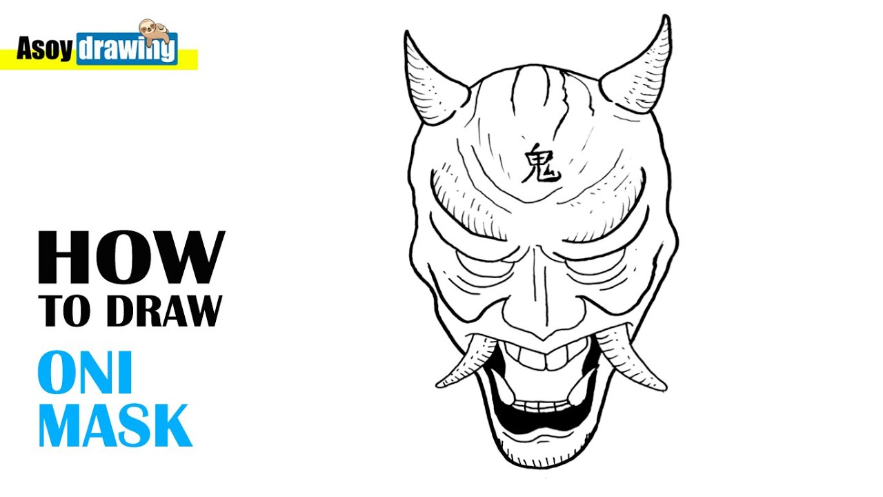 How to Draw Oni Mask