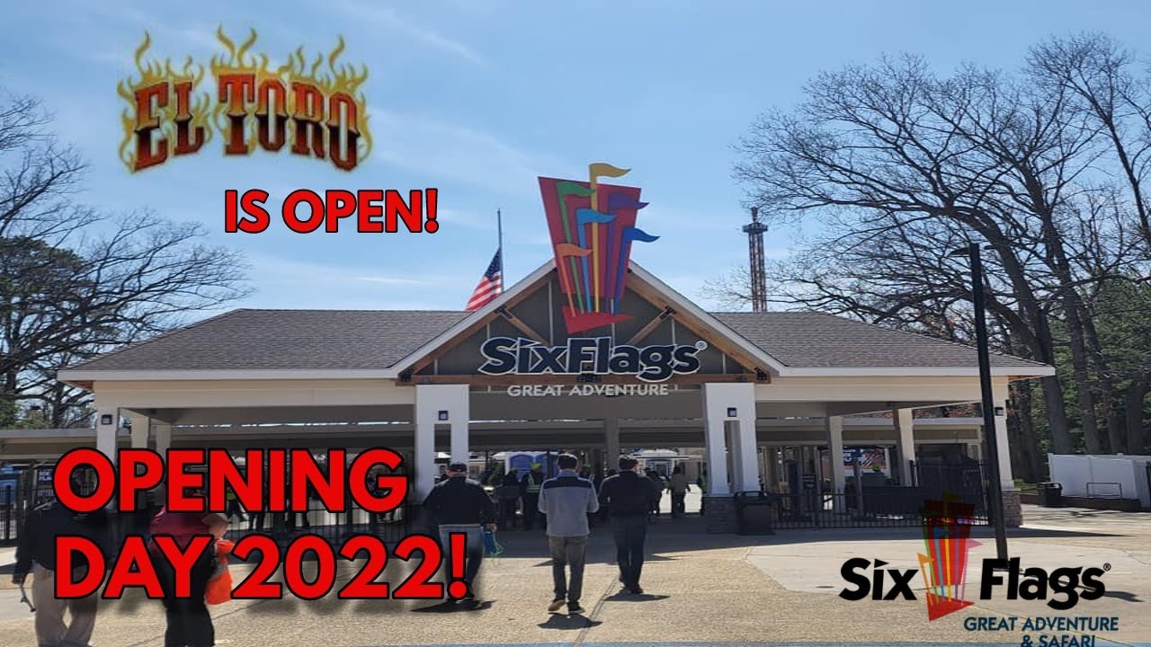 Six Flags Great Adventure Opening Day 2022! First Rider On El Toro!