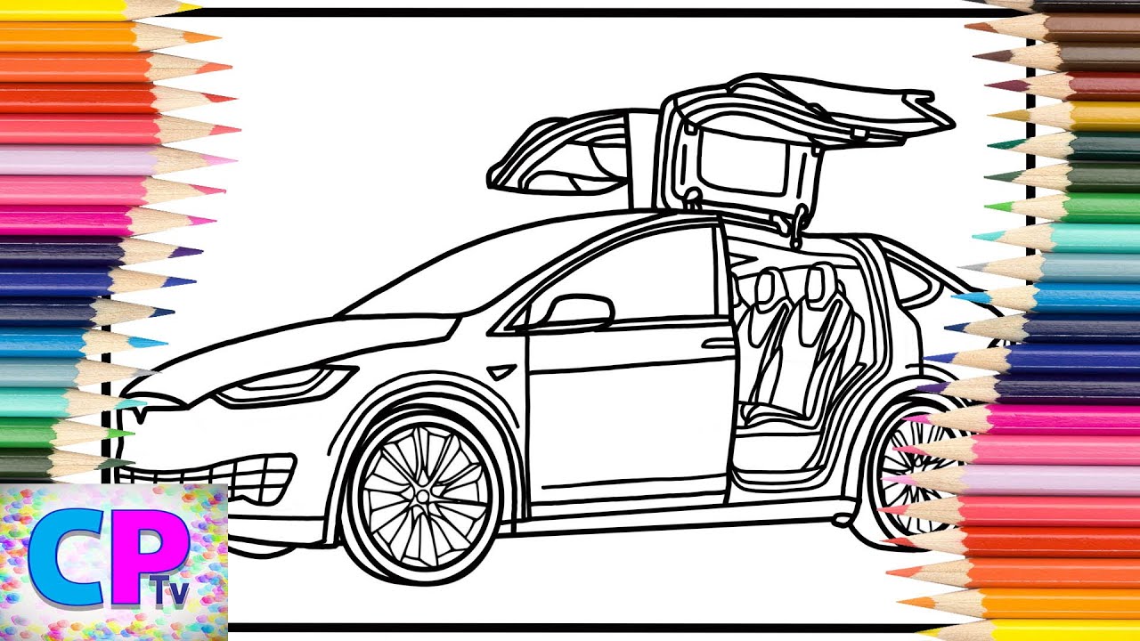 Tesla Car Coloring Pages/Tesla Door Open Upward/Anna Yvette/Red Line/Ellis/Clear My Head/NCS Release