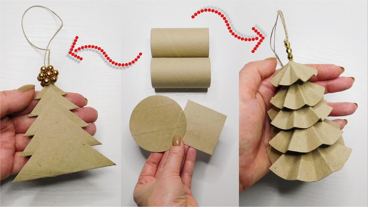 🎄 Super Xmas Craft Ideas 🎅 How to Make Christmas Tree from Toilet Paper Rolls? 5 Minute Decoration