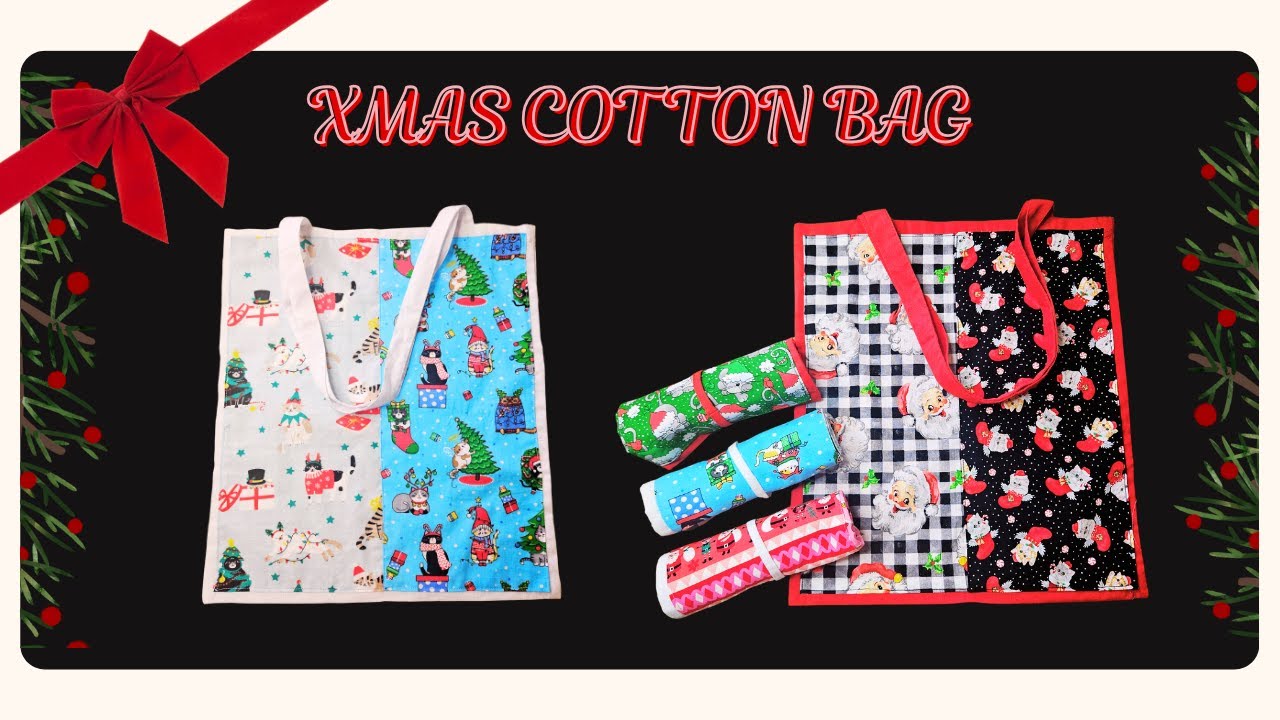 Easy Christmas Cotton Bag