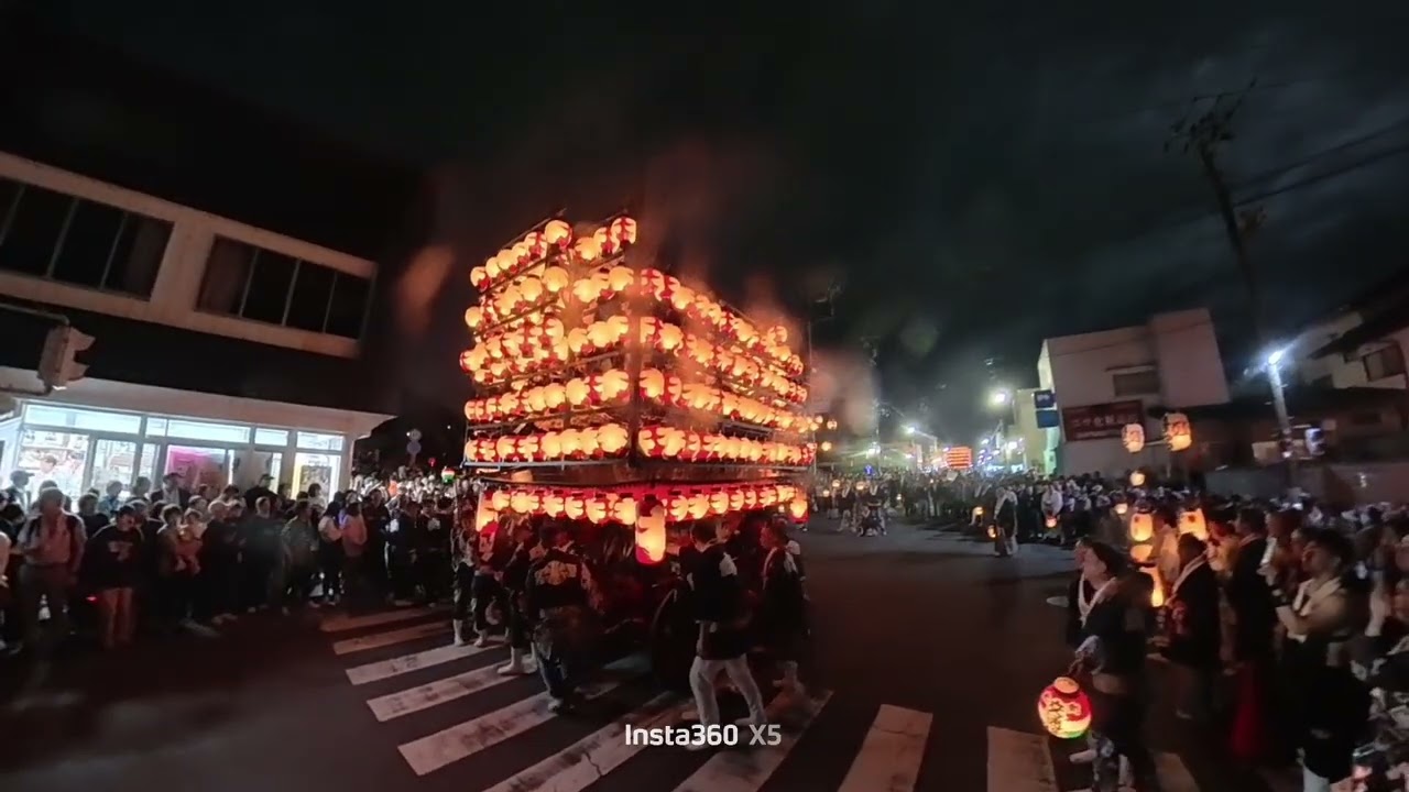 二本松ちょうちん祭り🏮 20251006 4町合同引き廻し アナンス会場 本町～解散式(途中😭)