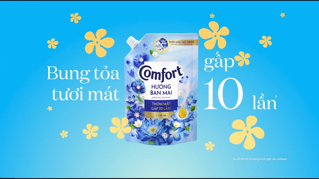 Nước Xả Vải Comfort Mới - Bung Tỏa Thơm Mát Gấp 10 Lần