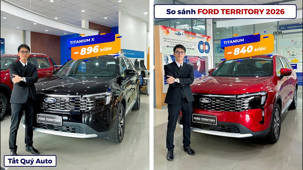Chi tiết Ford Territory 2026 bản Titanium với Titanium X | Bán trả góp Ford Territory mới 2026