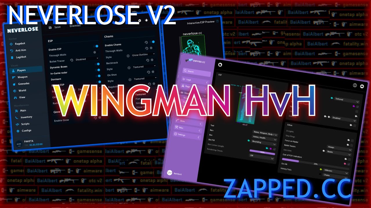 ZAPPED vs NEVERLOSE v2 | CSGO Wingman HvH