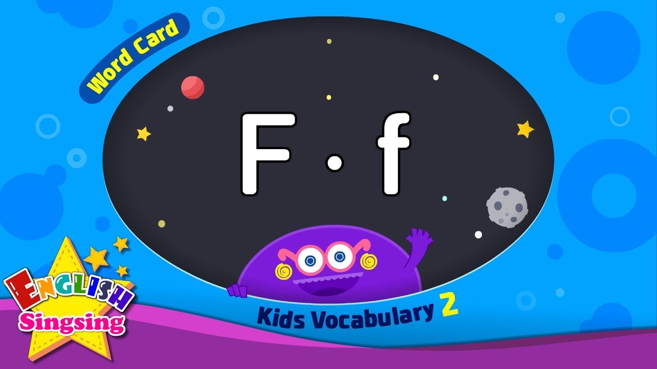 Kids vocabulary compilation ver.2 - Words Cards starting with F, f - Repeat after 