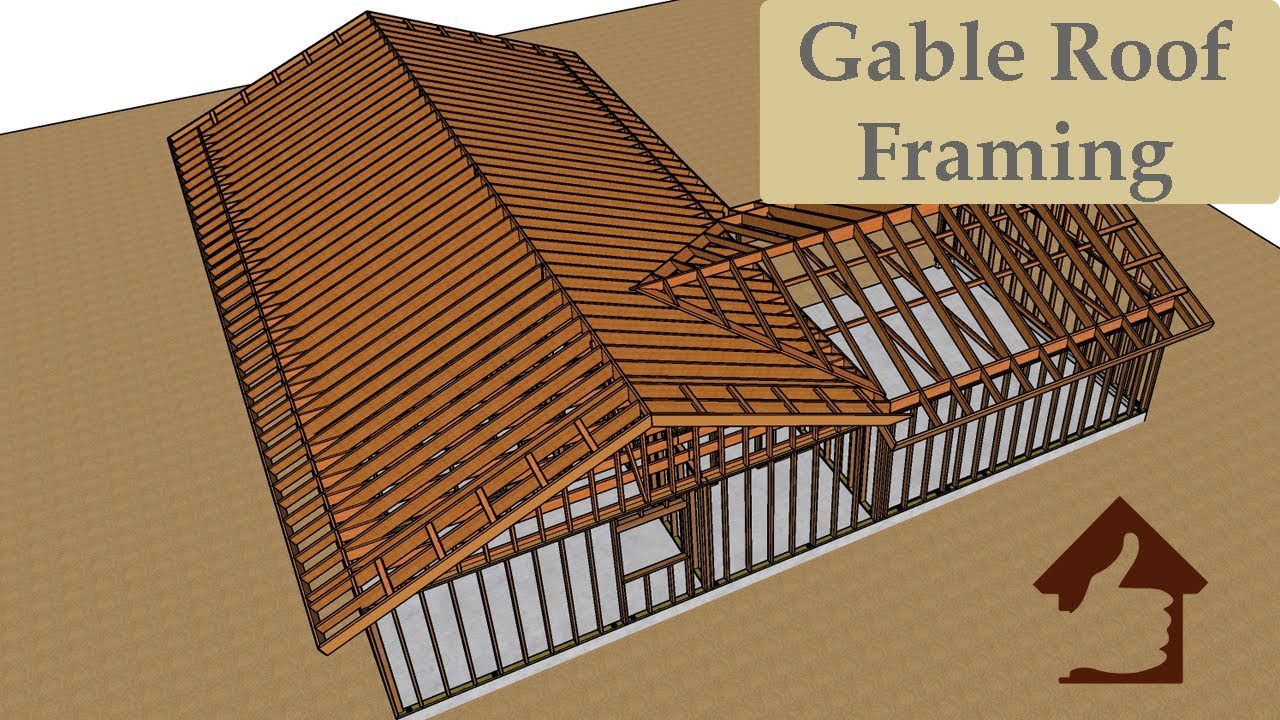 Conventional Gable Roof Framing Ideas – L-Shaped Floor Plan Design