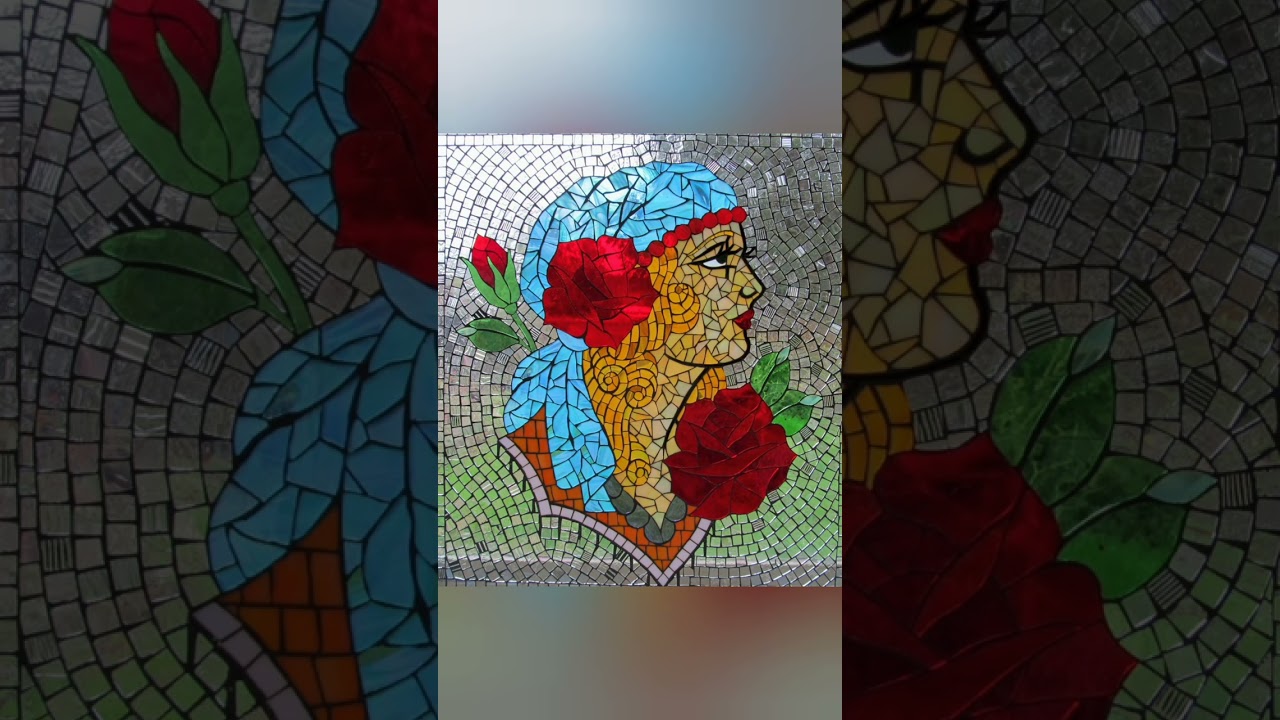 Examples of glass-on-glass mosaic by JK Mosaic