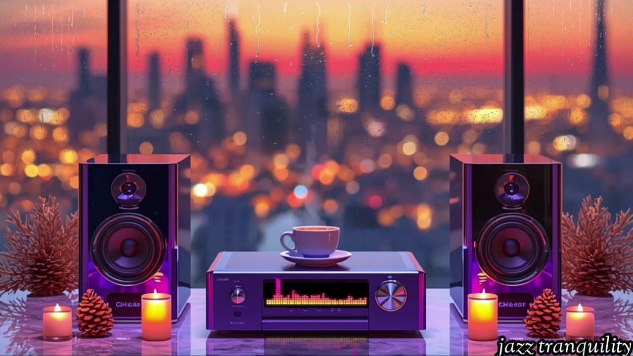 Smooth Soul R&B Jazz Café  Warm Cozy Night Ambience
