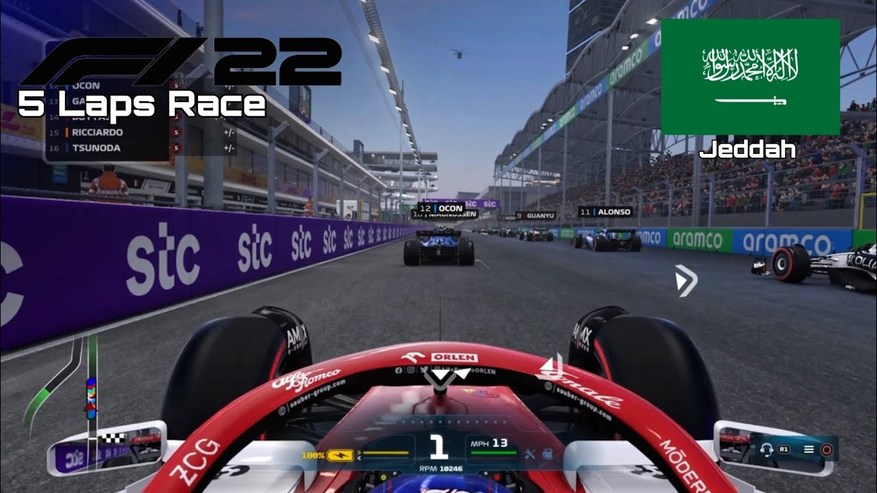 F1 2022 GAME | 5 Laps Race Saudi Arabia - Valteri Bottas | PS4 Gameplay