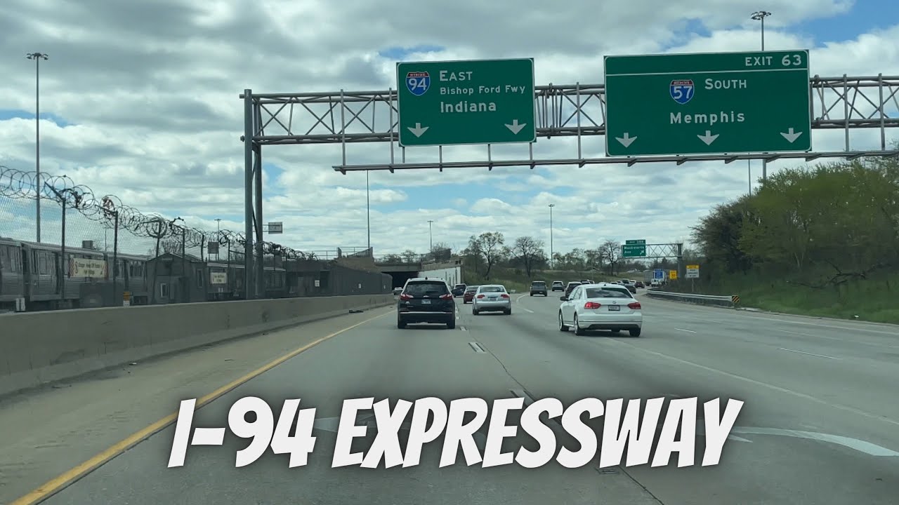 I-94 Dan Ryan/Bishop Ford| Chatham To River Oaks| 4K Suburb Expressway Tour!