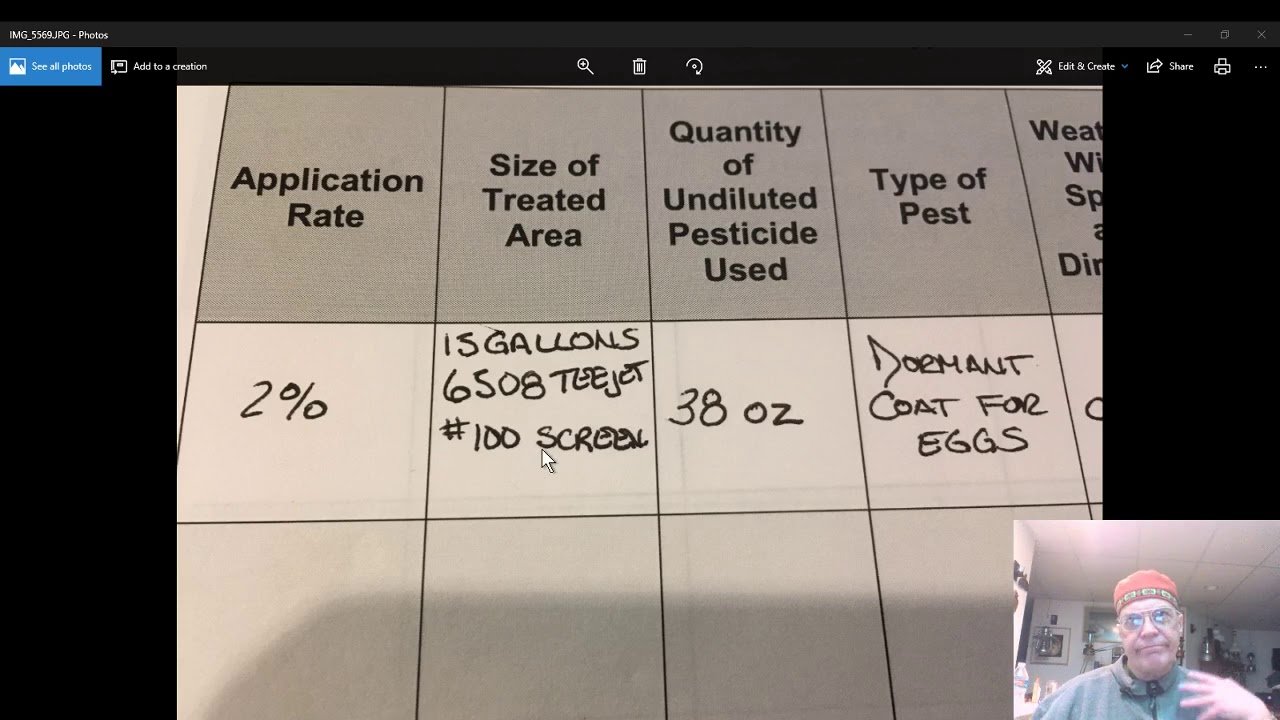 Orchard Diary 4/15/2018: Keep spray records!