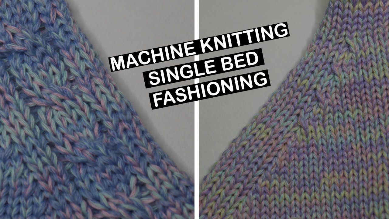 Machine knitting - Fashioning on a single bed. How to decrease full fashioned knitwear(cable design)