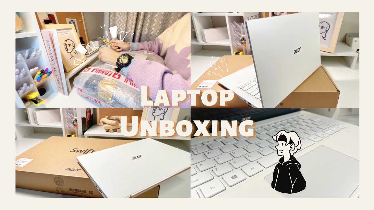 Unboxing New Laptop 💻✨ || Acer Swift 5 Moonstone White