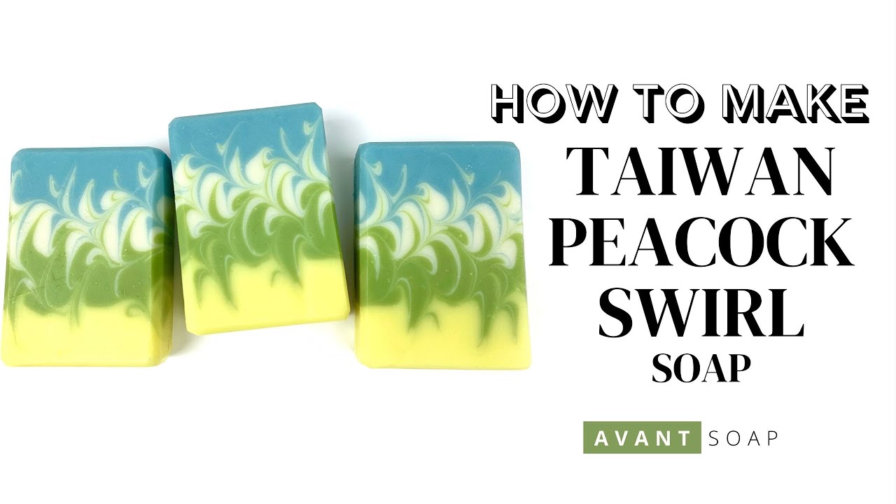 NEW DESIGN: HOW TO MAKE TAIWAN PEACOCK SWIRL - Cold Process Soap