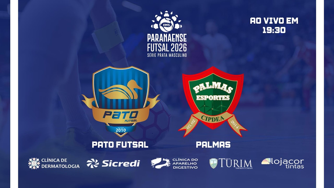 (AO VIVO E COM IMAGENS) PATO FUTSAL X PALMAS - PARANAENSE DE FUTSAL SÉRIE OURO 2026