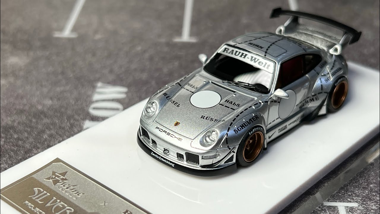 FuelMe 1:64 Porsche RWB 993 Silver Phantiom Resin Model Car Unboxing