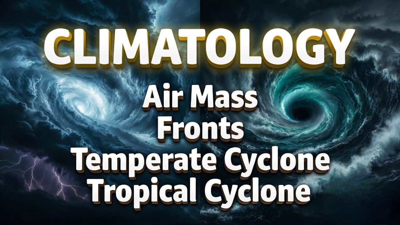 Climatology : Tropical and Temperate Cyclone ,Air Mass , Front | UPSC CSE 2026