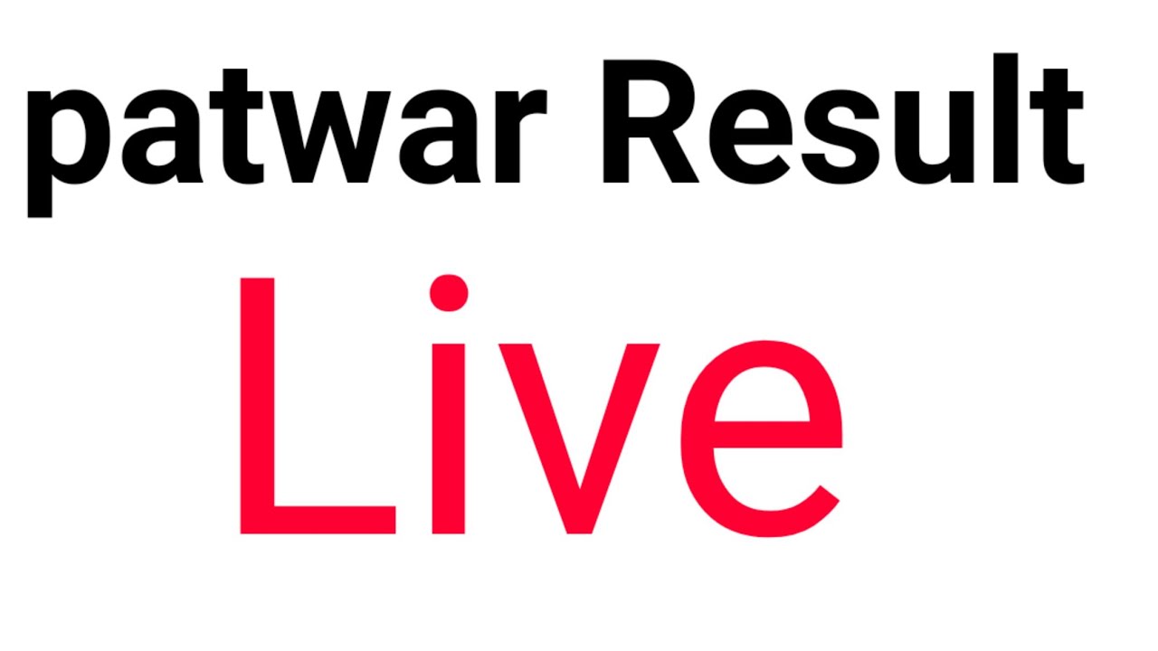 Patwari Result Live Analysis