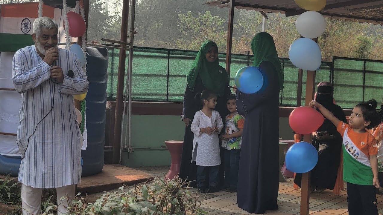 Republic day celebrating at Nafisa kids campus .