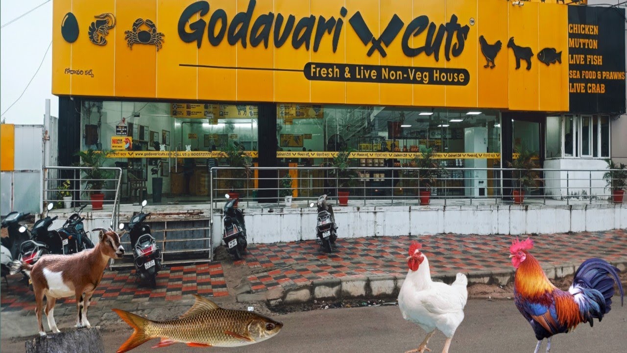 Godavari Cuts| Meat Store | Awarded For Indias Largest Meat Hub | Live Fish & Crab | Manthenas