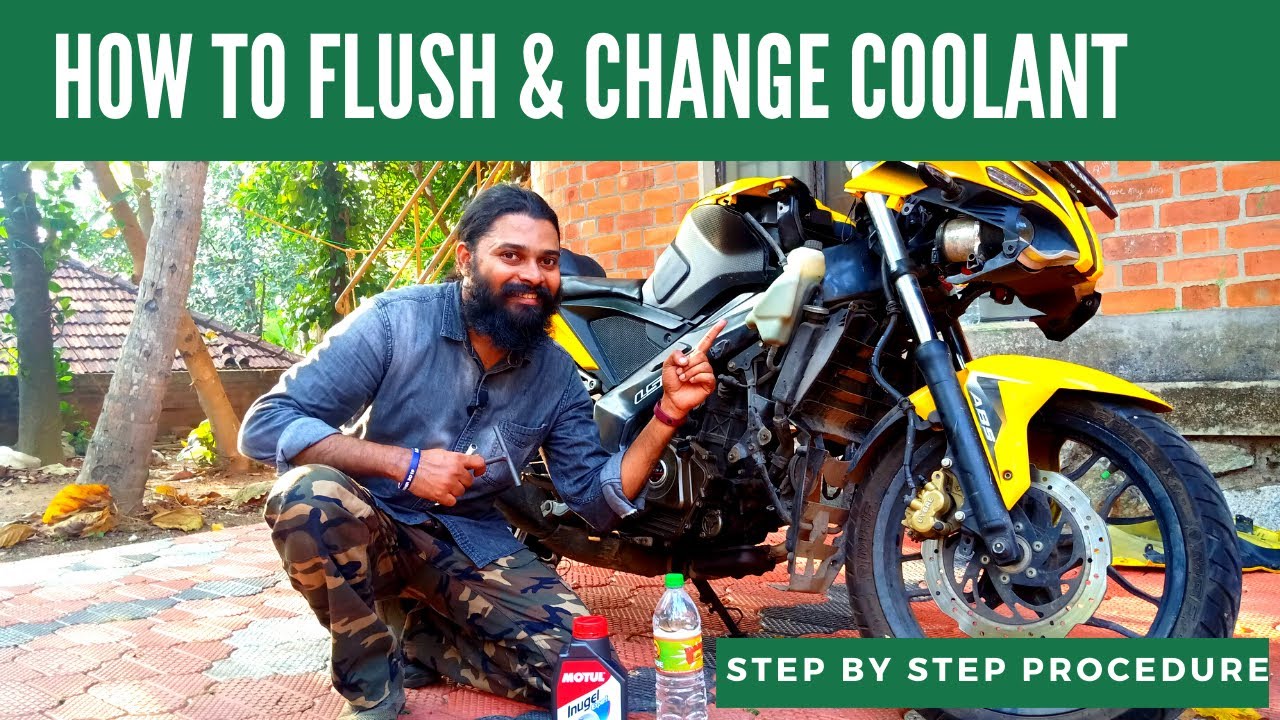How to Flush and Change Motorcycle Coolant | Pulsar RS200 | MalluWanderers.com