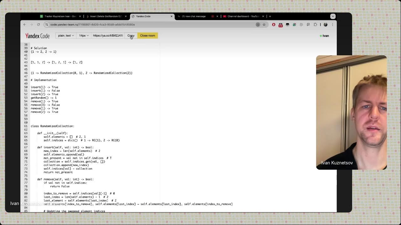 LC 381 Insert Delete GetRandom — Daily Live Coding Interview Practice — Thinking Aloud, No Rehearsal