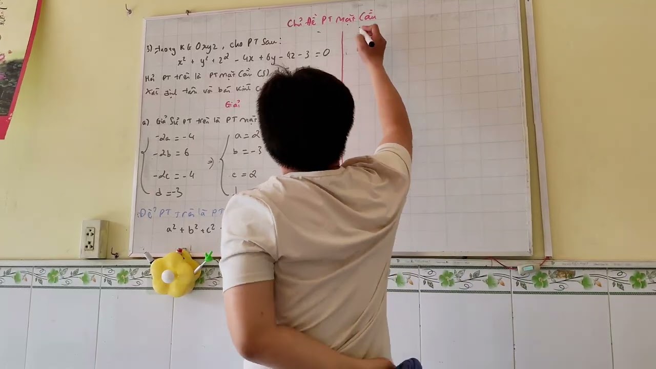 Phương trình mặt cầu không gian Oxyz (toán 12) phần 1