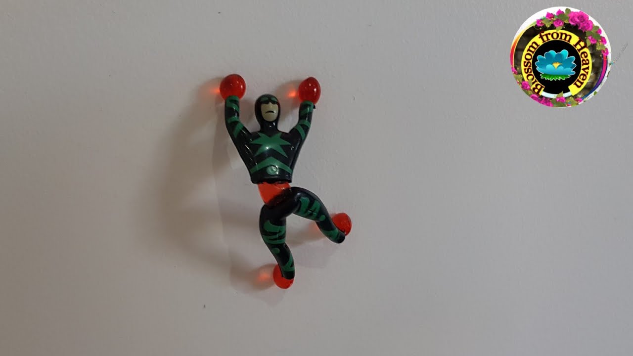 STICKY MAN FLIP TOY CLIMBING ON THE WALL..FUN FOR KIDS..