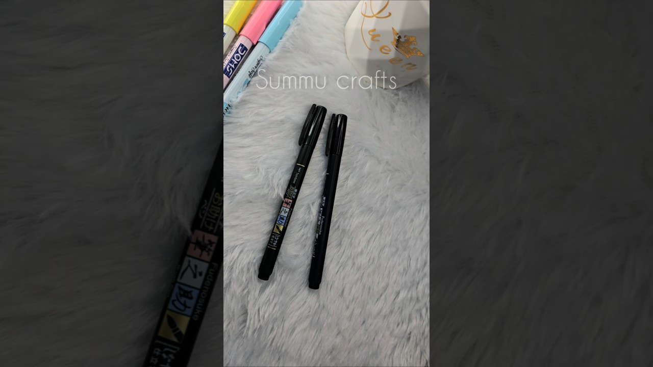 Tombow fudenosuke brush pen Review #shorts #artandcraft #summucrafts ##unboxing