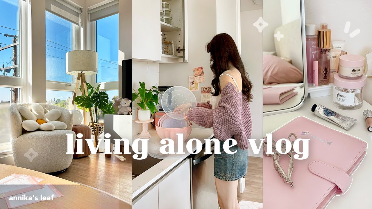 a homebody's self care vlog 🧸💫 apartment updates, managing stress, what i eat, new hair & skincare