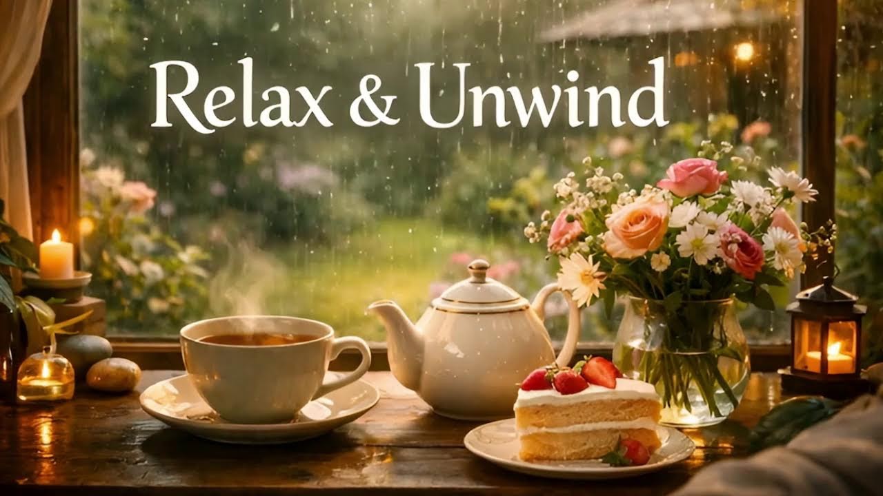 Cozy Rainy Café Ambience ☕ Smooth Jazz & Fireplace Sounds for Deep Focus, Work & Relaxation
