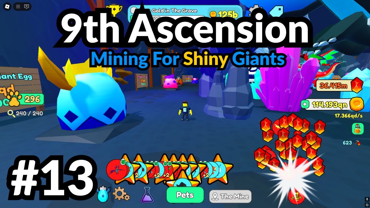 Roblox Collect All Pets | Mining For Shiny Giants: Day 35 (9th Ascension)