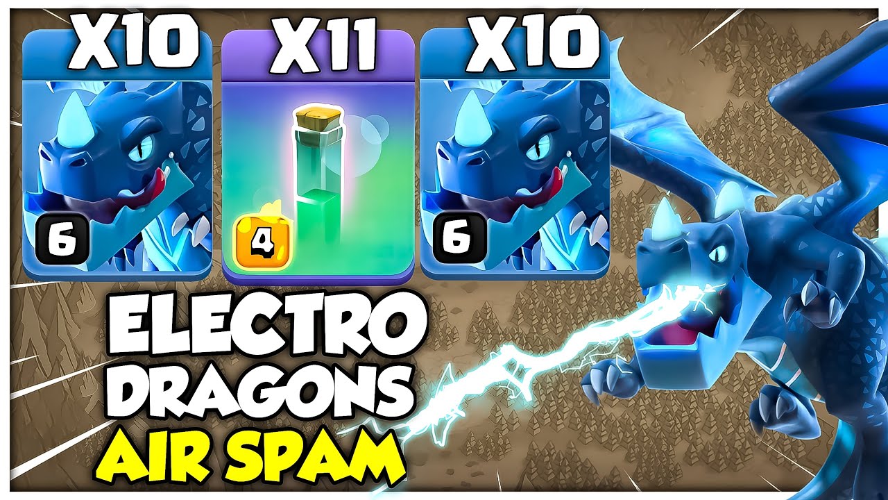 Новая стратегия! Электродракон TH15 — лучшая стратегия атаки TH15 в Clash of Clans