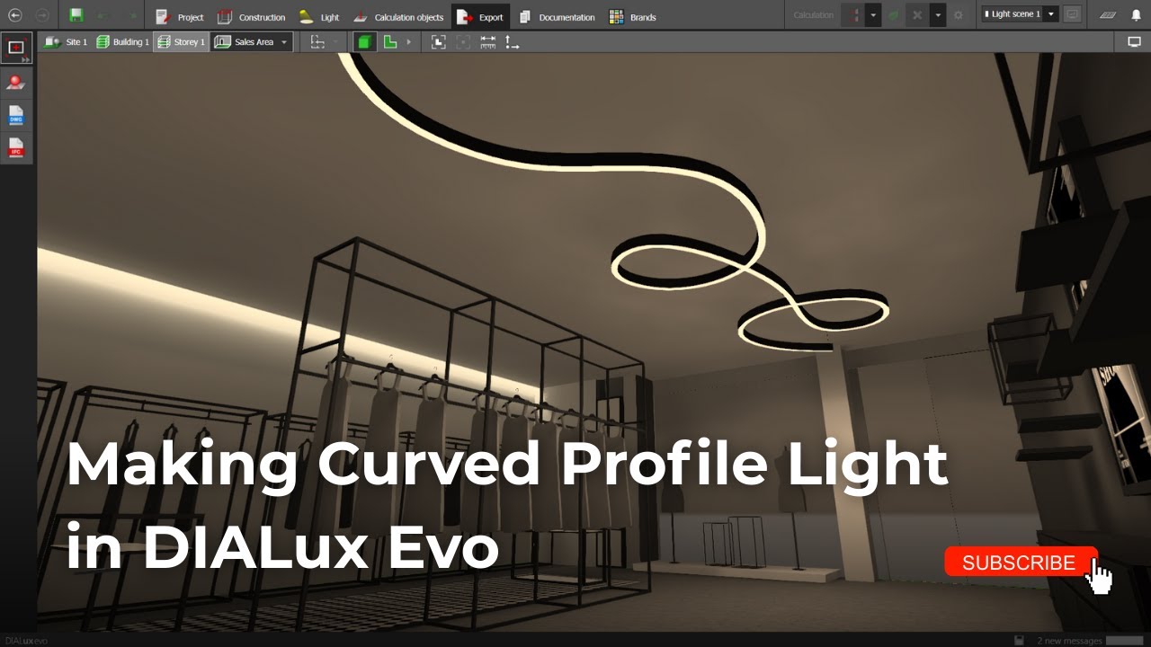 How to make Curved Linear Profile in DIALux Evo
