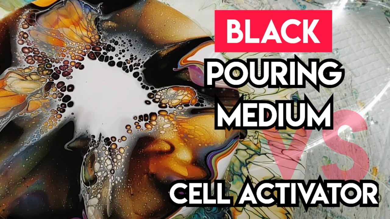 Black Pouring Medium VS Black Cell Activator Experiment... Which is better?